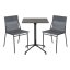 Profi sada venkovní stůl a 2 židle bez područek HORIZON - černá Noir, BatylineDUO šedá Storm