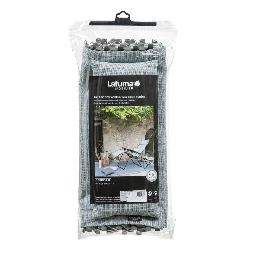 Náhradní potah relaxační křeslo Lafuma RSX/FUTURA XL Batyline®ISO modrá Ciel.