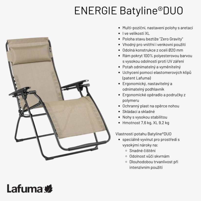 Profi relaxační křeslo ENERGIE XL šedá Storm