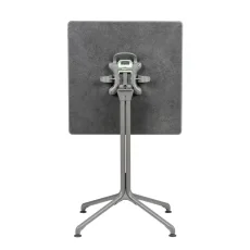 Profi venkovní stůl HORIZON 2 os. výška standard - podnoží šedá Titan, deska HPL 59x59 cm šedá Mineral