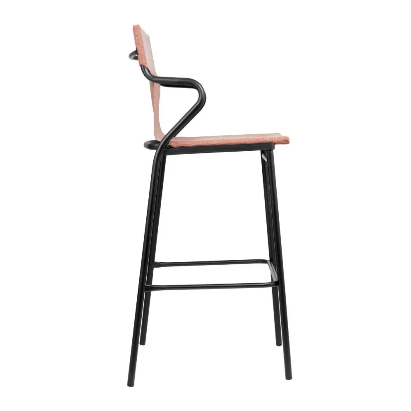 Profi venkovní vysoká židle s područkami HORIZON černý rám BatylineDUO Profi venkovní vysoká židle s područkami HORIZON černý rám BatylineDUO oranžová TerreCuite.