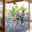 Sada BALCONY II – skládací stůl 64×70 cm + 2 ultra kompaktní židle | ColorBlock zelená Moss