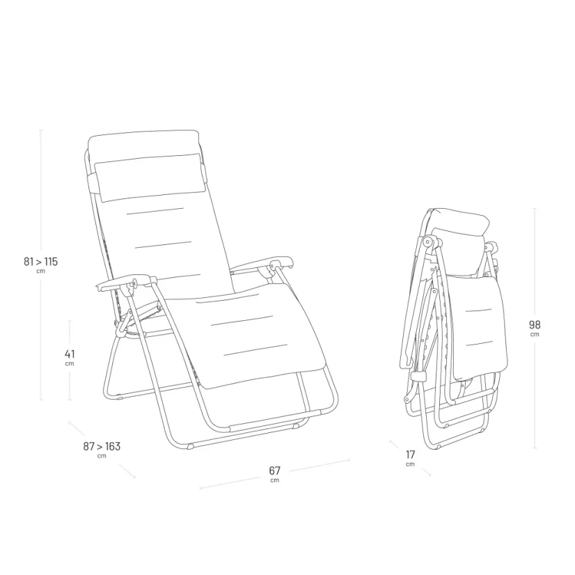 Relaxační křeslo RSX Clip AirComfort hnědá Taupe