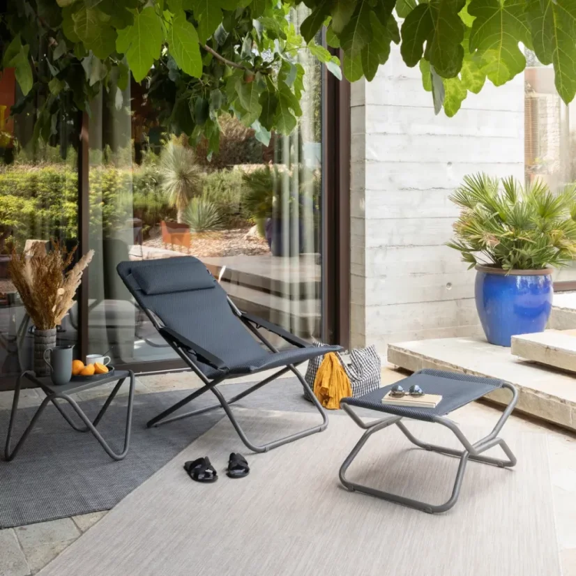 Polohovací lehátko Lafuma TRANSABED BeComfort šedá Dark Grey