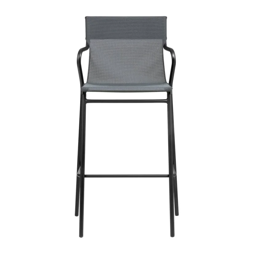Profi venkovní židle Lafuma HORIZON - Barva potahu: Hnědá Noisette N, Potah: BatylineDUO, Barva rámu: Černá Noir, Typ židle: S područkami, Výška židle: Standard