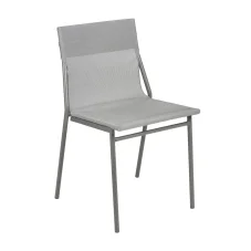 Profi venkovní židle bez područek Lafuma HORIZON šedý rám BatylineDUO šedá Pearl.