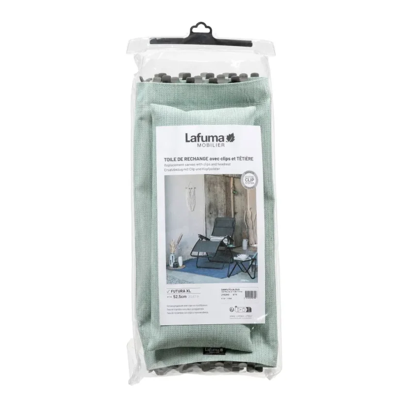 Náhradní potah relaxační křeslo Lafuma RSX/FUTURA XL Batyline®DUO modrozelená Mistral.