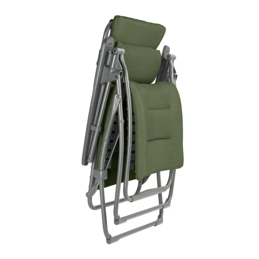 Složené relaxační křeslo Lafuma FUTURA BeComfort zelená Olive - skladovací poloha.