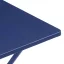Sada skládací čtvercový venkovní stůl ocel a 2 židle BALCONY II ColorBlock modrá Indigo
