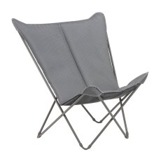Motýlí křeslo POP UP XL BeComfort šedá Silver