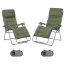 Zvýhodněná sada: 2x Relaxační křeslo FUTURA BeComfort zelená Olive (vel. standard a XL) + 2× držák nápojů ZDARMA
