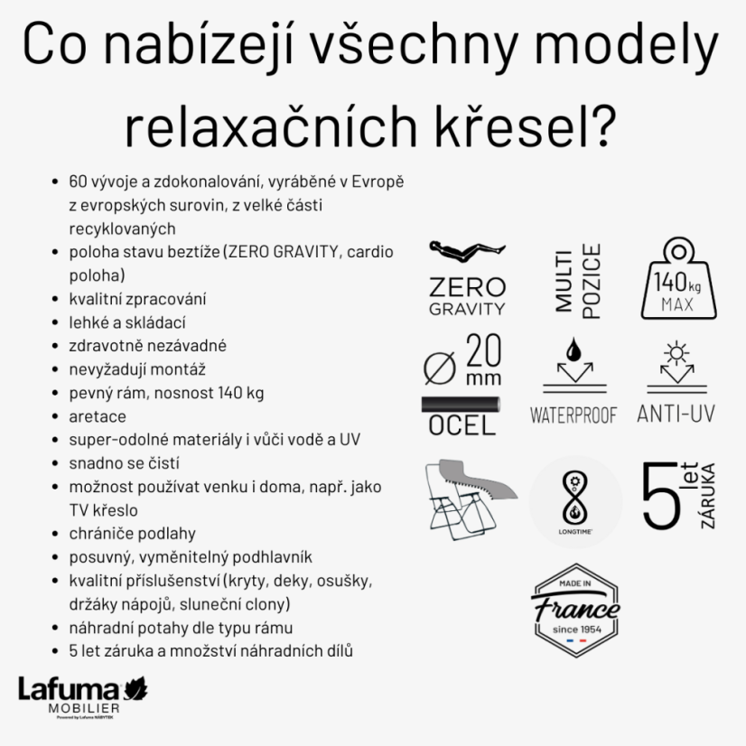 Relaxační křeslo Lafuma RSXA Clip BatylineISO hnědá Terre