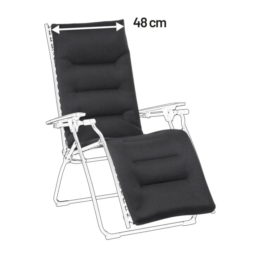 Náhradní potah relaxační křeslo Lafuma EVOLUTION AirComfort® černá Acier