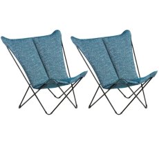 Sada 2 Motýlí křeslo SPHINX Tundra modrá Cobalt