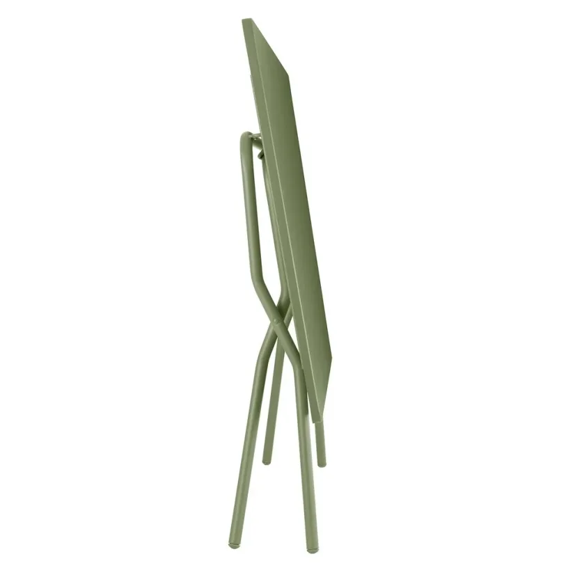 Sada BALCONY II – skládací stůl 140×80 cm + 6 ultra kompaktních židlí | ColorBlock zelená Moss