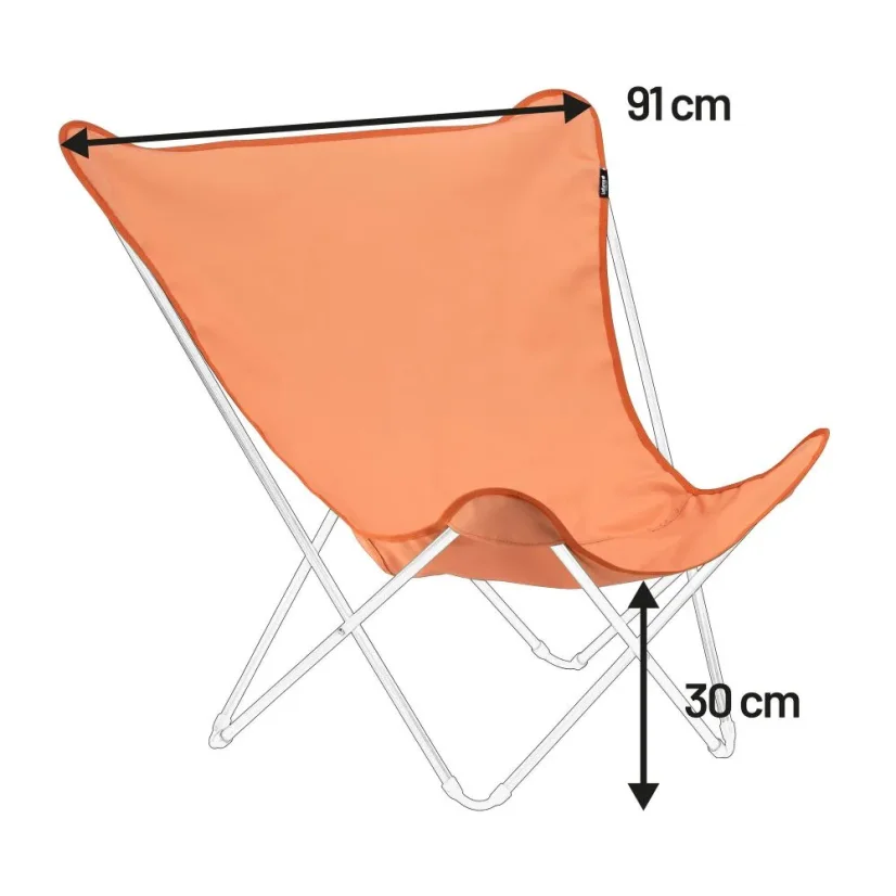 Náhradní potah designové motýlí skládací křeslo Lafuma POP UP XL oranžová Abricot.
