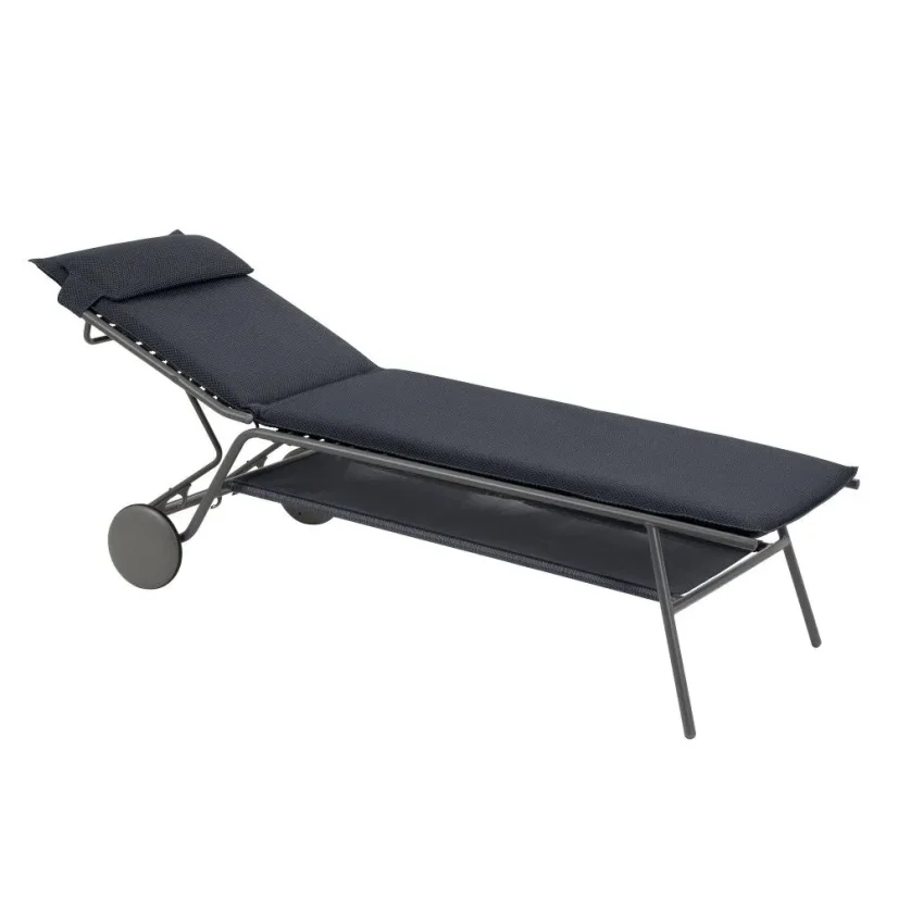 Opalovací lehátko vysoké MIAMI II HAUT BeComfort šedá Dark Grey