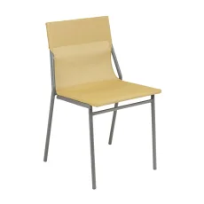 Profi venkovní židle bez područek Lafuma HORIZON šedý rám BatylineDUO žlutá Safran.