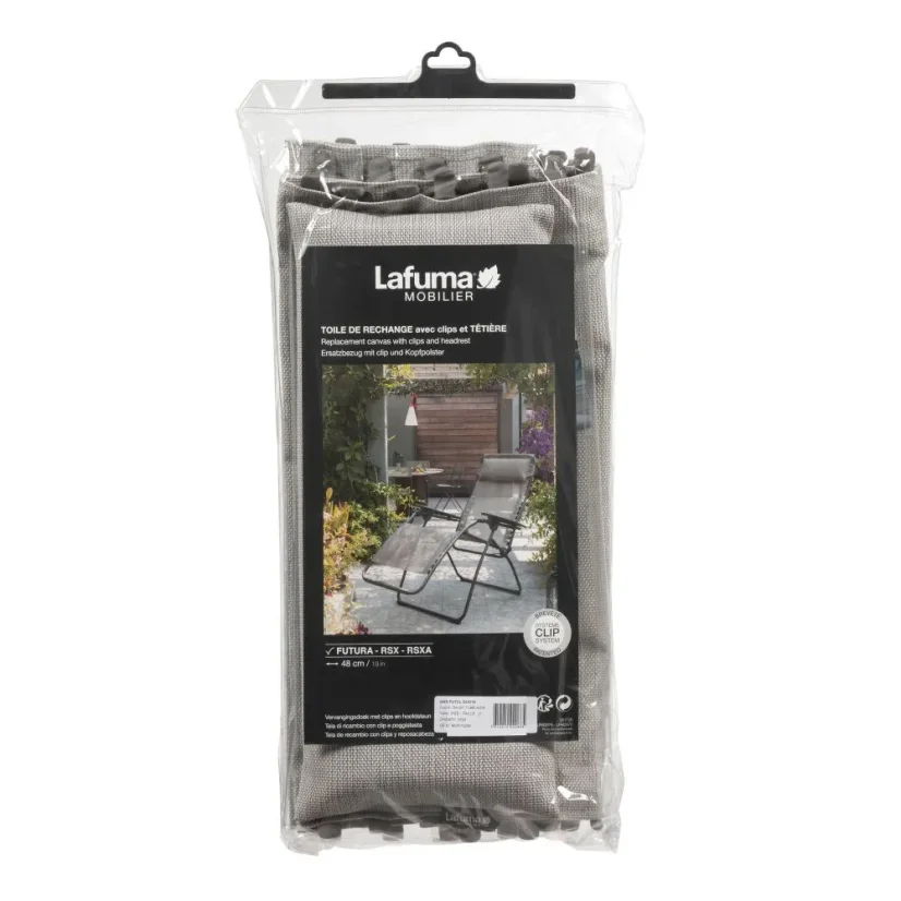 Náhradní potah relaxační křeslo Lafuma RSX/FUTURA Batyline®DUO šedá Galet