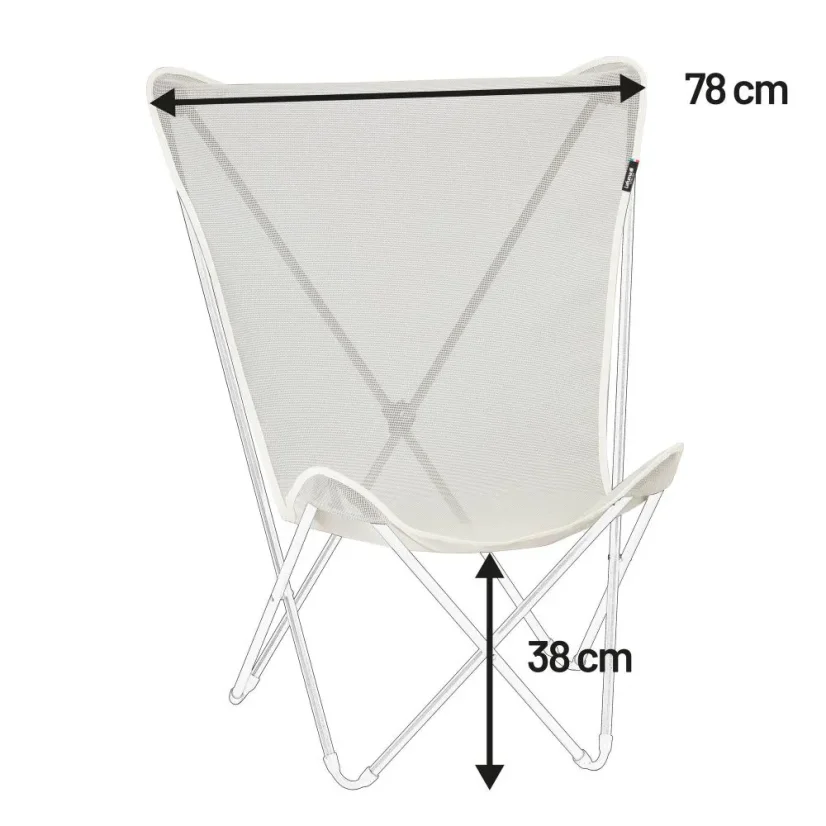 Náhradní potah designové motýlí skládací křeslo Lafuma MAXI POP UP béžová Seigle II.