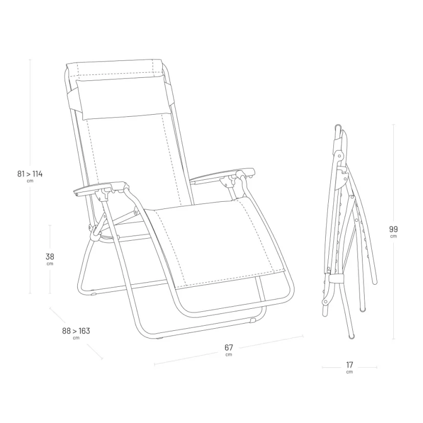 Relaxační křeslo Lafuma R Clip Colorblock zelená Moss