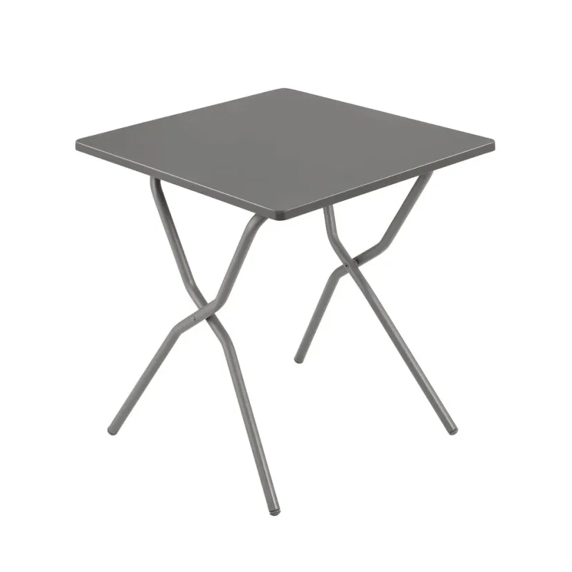Sada BALCONY II – skládací stůl 64×70 cm + 2 ultra kompaktní židle | ColorBlock šedá Terre