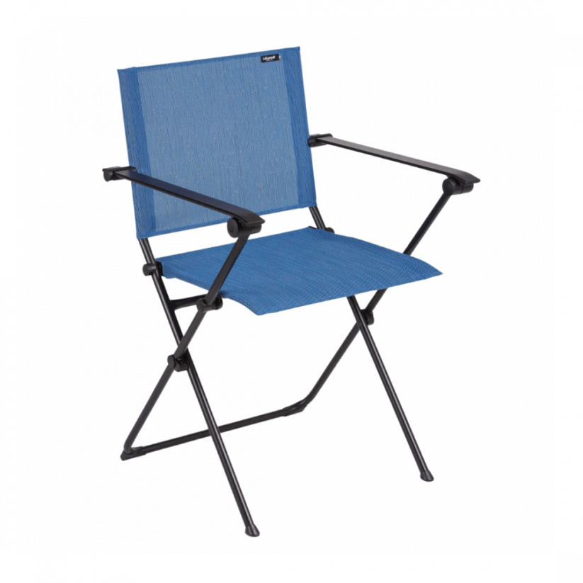 Venkovní jídelní židle Lafuma ANYTIME - Barva potahu: Modrá Mistral, Potah: BatylineDUO, Barva rámu: Šedá Titan, Typ židle: Bez područek