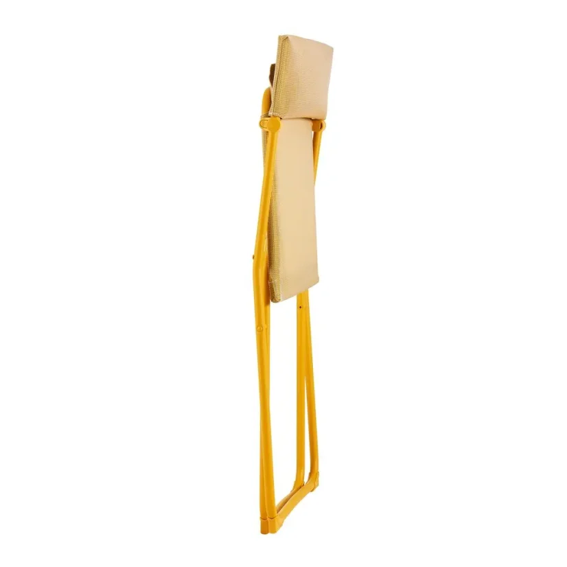 Sada BALCONY II – skládací stůl 140×80 cm + 6 ultra kompaktních židlí | ColorBlock žlutá Miel