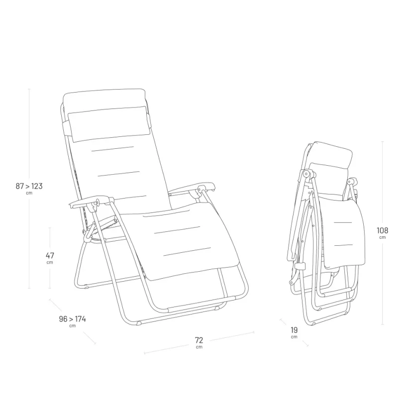 Relaxační křeslo Lafuma RSX Clip XL AirComfort červená Bordeaux
