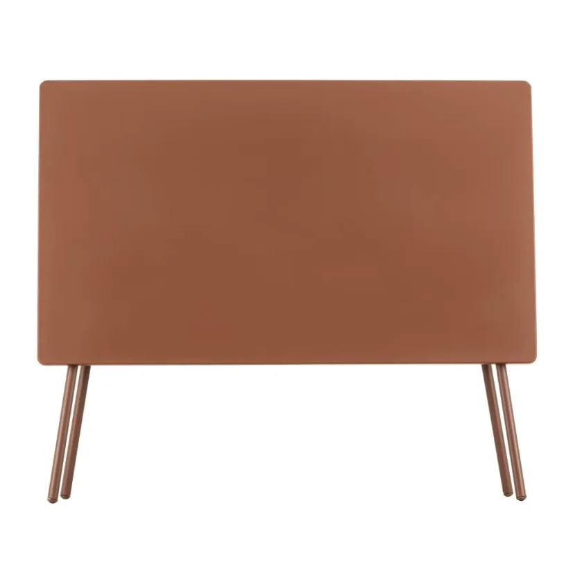 Sada BALCONY II – skládací stůl 120×70 cm + 4 ultra kompaktní židle | ColorBlock oranžová Canyon
