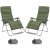 Zvýhodněná sada: 2× Relaxační křeslo Lafuma FUTURA XL BeComfort zelená Olive + 2× držák nápojů ZDARMA