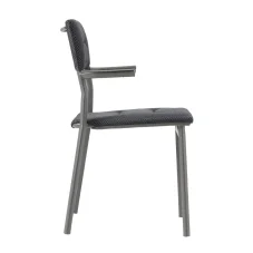 Venkovní jídelní židle s područkami ORON BeComfort šedá Dark Grey