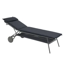 Opalovací lehátko vysoké MIAMI II HAUT BeComfort šedá Dark Grey