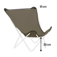 Náhradní potah designové motýlí skládací křeslo Lafuma POP UP XL hnědá Grés.