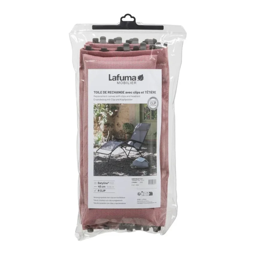Náhradní potah relaxační křeslo Lafuma MOBILIER R Clip Batyline®ISO růžová Cerisier.