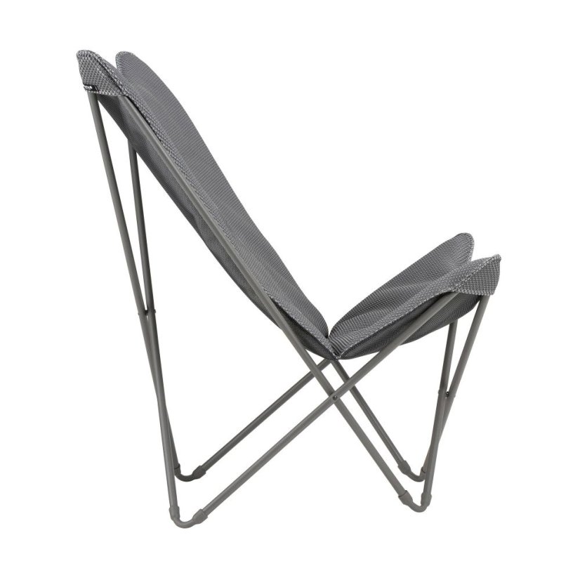 Motýlí křeslo POP UP XL BeComfort šedá Silver