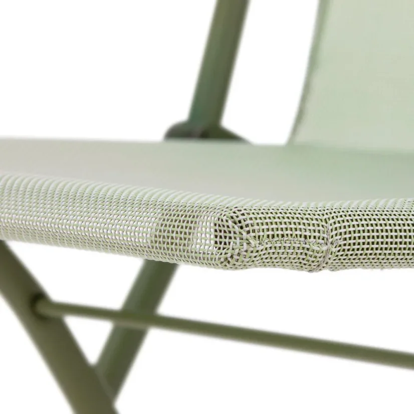 Sada BALCONY II – skládací stůl 120×70 cm + 4 ultra kompaktní židle | ColorBlock zelená Moss