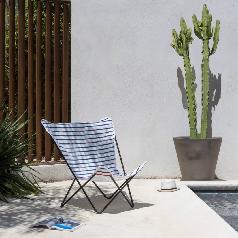 Motýlie kreslo Lafuma Mobilier POP UP XL Airlon biela Marin