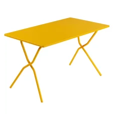 Skladací vonkajší stôl Lafuma BALCONY II žltá Miel – 120×70 cm