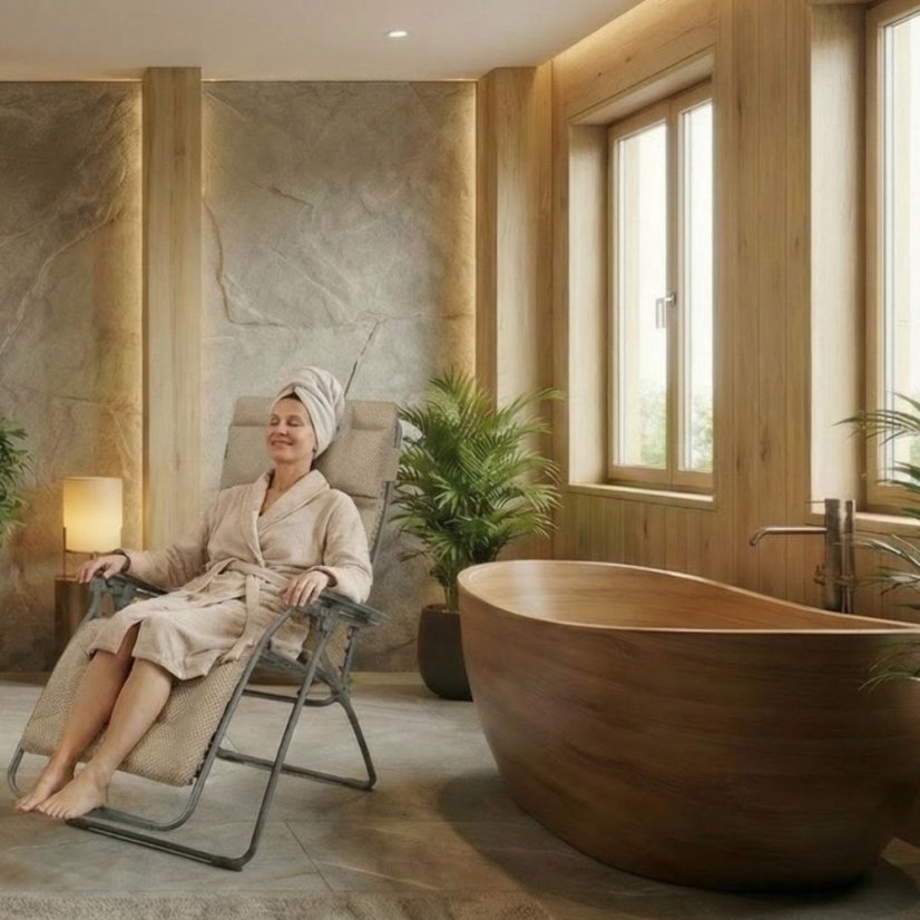 Zvýhodněná sada 2026: 2x Relaxační křeslo FUTURA BeComfort hnědá Moka (vel. standard a XL) + 2× držák nápojů ZDARMA