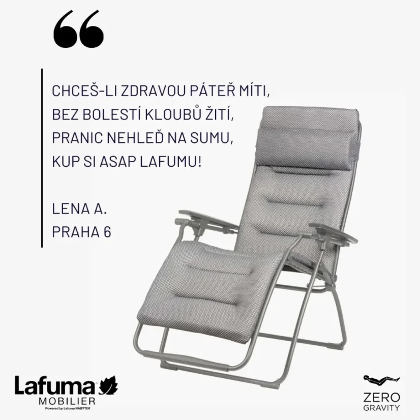 Relaxační křeslo Lafuma FUTURA BeComfort hnědá Moka