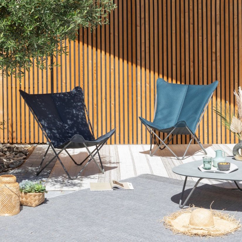 Motýlí křeslo POP UP XL BeComfort šedá Dark Grey