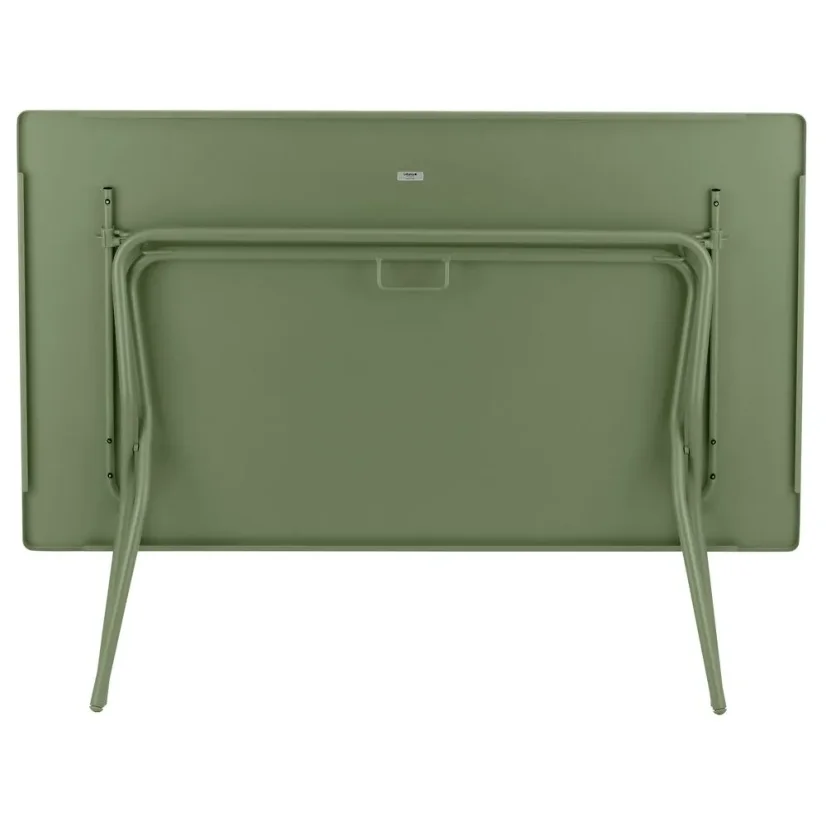 Sada BALCONY II – skládací stůl 140×80 cm + 6 ultra kompaktních židlí | ColorBlock zelená Moss