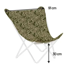 Náhradní potah designové motýlí skládací křeslo Lafuma POP UP XL Airlon zelená Siara.