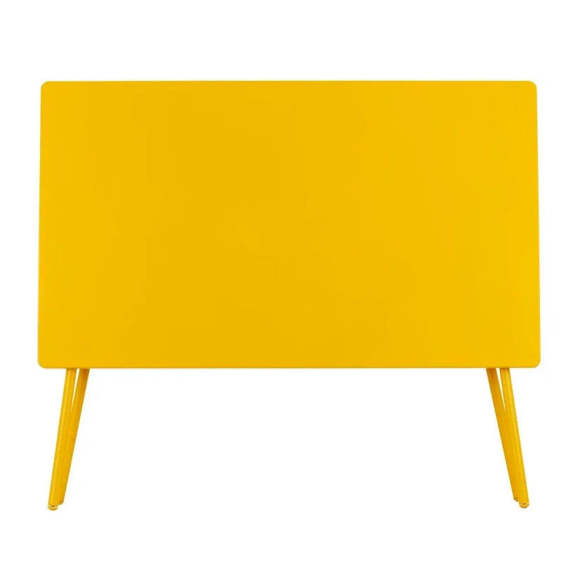Sada BALCONY II – skládací stůl 120×70 cm + 4 ultra kompaktní židle | ColorBlock žlutá Miel