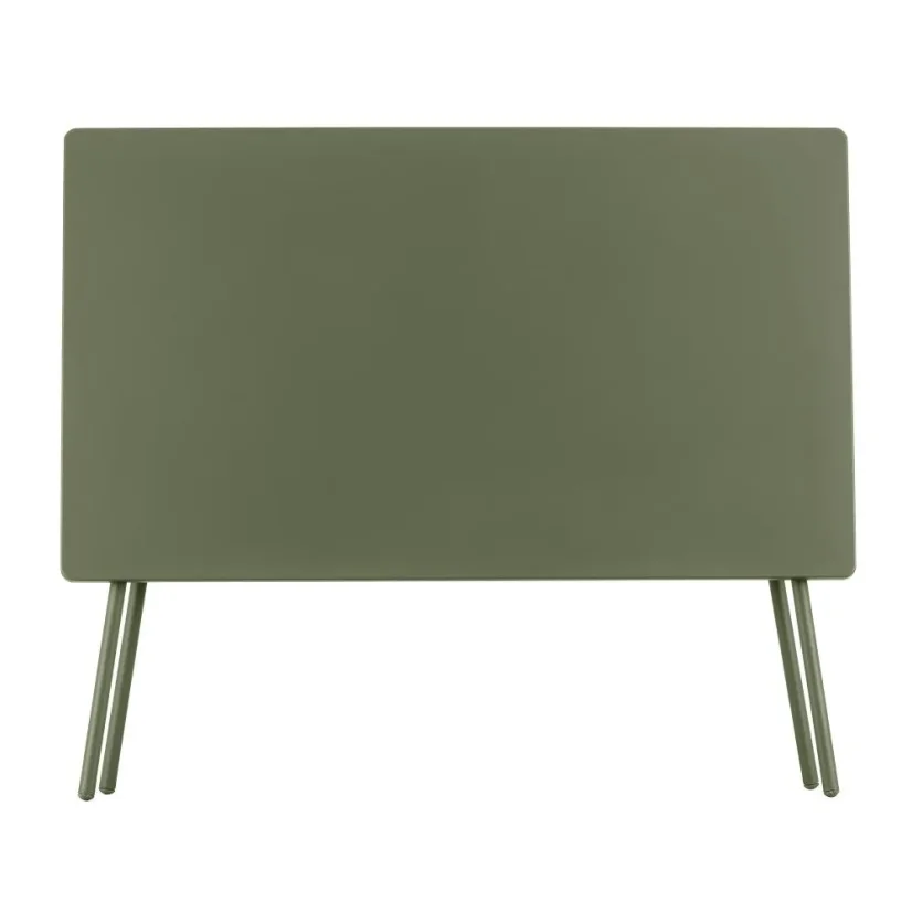 Sada BALCONY II – skládací stůl 120×70 cm + 4 ultra kompaktní židle | ColorBlock zelená Moss