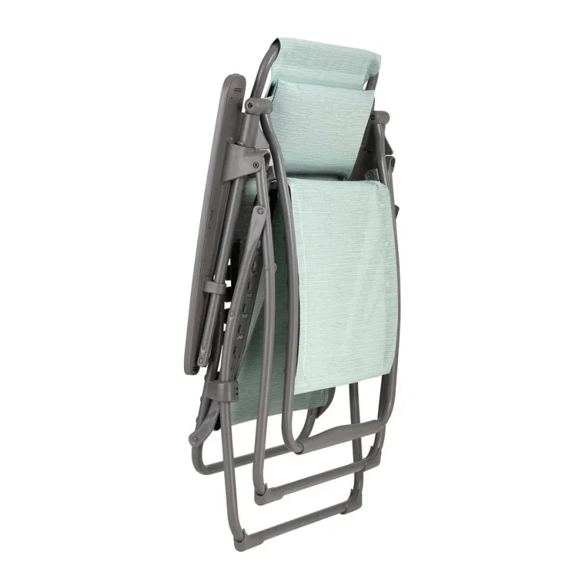 Sada 2x relaxační křeslo Lafuma Mobilier FUTURA standard + XL BatylineDUO modrozelená Mistral