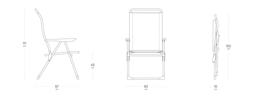 Kempingové křeslo ALU CHAM BatylineISO modrá Ciel