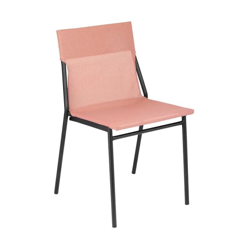 Profi venkovní židle Lafuma HORIZON - Barva potahu: Žlutá Safran N, Potah: BatylineDUO, Barva rámu: Černá Noir, Typ židle: S područkami, Výška židle: Vysoká