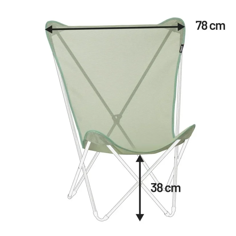 Náhradní potah designové motýlí skládací křeslo Lafuma POP UP zelená Moss.